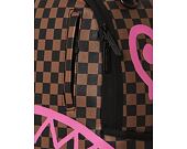 Batoh Sprayground Pink Drip Brown Check DLX Backpack