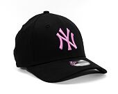 Dětská Kšiltovka New Era 9FORTY Kids MLB League Essential New York Yankees Black / Wild Rose Pink
