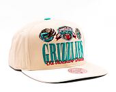 Kšiltovka Mitchell & Ness NBA Reframe Retro Snapback Hwc Vancouver Grizzlies Off White