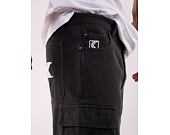 Kraťasy Karl Kani Small Signature Washed Cargo Shorts anthracite