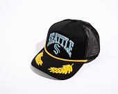 Kšiltovka Mitchell & Ness Nhl Gold Leaf Trucker Kraken Black