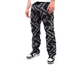 Kalhoty Karl Kani Small Signature Washed Paisley Cargo Pants Vintage Black