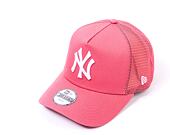 Dětská Kšiltovka New Era 9FORTY Kids A-Frame Trucker MLB League Essential New York Yankees Pink / Wh