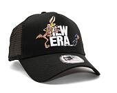 Kšiltovka New Era 9FORTY A-Frame Trucker Looney Tuners - Willy the Coyote Black / White