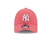 Kšiltovka New Era 9FORTY MLB League Essential New York Yankees Litmus Pink / Optic White