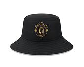 Klobouk New Era Black Gold Bucket Hat Manchester United FC Black
