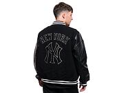 Bunda New Era MLB Large Logo Varsity New York Yankees Cooperstown Black / Off White