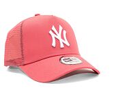 Kšiltovka New Era 9FORTY A-Frame Trucker MLB League Essential New York Yankees Litmus Pink / White