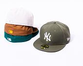 Kšiltovka New Era - MLB Essential 59FIFTY - NY Yankees - New Olive / White