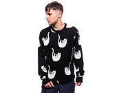 Svetr Rip N Dip Falling Nerm Knit Sweater Black