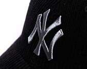 Kšiltovka New Era 9FORTY MLB Wide Cord New York Yankees Black / Pearl Grey