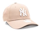 Dámská Kšiltovka New Era 9FORTY Womens MLB League Essential New York Yankees Pastel Brown / Chrome W