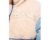 Bunda Karl Kani Retro Denim Teddy Puffer Jacket light dirty blue/cream