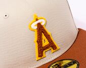 Kšiltovka New Era 59FIFTY MLB Boucle Anaheim Angels Stone / Caramel Brown / Pineapple