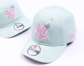 Dětská kšiltovka New Era 9FORTY Kids MLB Icon New York Yankees Fresh Mint / White