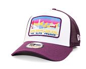 Kšiltovka New Era - 9FORTY A-Frame Trucker Ski Patch - Purple / White