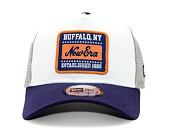 Kšiltovka New Era - Buffalo Patch Canvas 9FORTY Trucker - White / Light Navy
