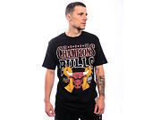 Triko Mitchell & Ness - NBA Big Champ Tee - Chicago Bulls - Black