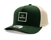 Kšiltovka Brixton - Alpha Block X C Mp Mesh Cap - Dark Forest/Off White