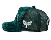 Kšiltovka Reflection Luxury Fuzzy Trucker - Bottle Green/ White
