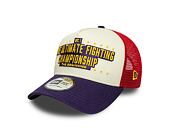 Kšiltovka New Era - UFC MMA Promo Cap 9FORTY Trucker - Cream / Purple