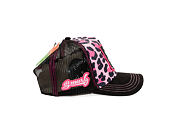 Kšiltovka Capslab - Smurfs Trucker - Leopard Icon - Black / Pink