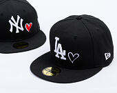 Kšiltovka New Era - MLB Team Heart 59FIFTY - LA Dodgers - Black / White