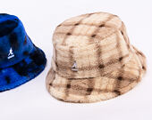 Klobouk Kangol - Faux Fur Bucket - Beige Multi Plaid