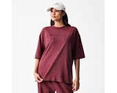 Triko New Era - Branded Washed Oversized Tee - Burgundy
