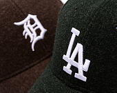 Kšiltovka New Era - MLB Melton Wool 9FORTY - LA Dodgers - Dark Green / White