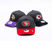 Kšiltovka New Era - NFL Charcoal Drop 9FORTY A-Frame - San Francisco 49Ers - Steel Clouds / Scarlet