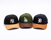 Kšiltovka New Era - MLB Suede Visor 9FORTY A-Frame - Detroit Tigers - Navy / Brown