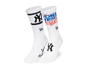 Ponožky New Era - MLB WS Crew Socks 2pk - NY Yankees - White