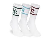 Ponožky New Era - MLB Crew Socks 3pk - NY Yankees - White