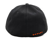 Kšiltovka Oakley - Bark Embossed Hat - Pitch Black/Flame Red