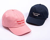 Kšiltovka 8by8 - Dadcap - "Sorry I'm Late I saw a dog" - Baby Pink/Red