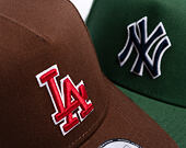 Kšiltovka New Era - MLB Outline Script 9FORTY A-Frame - LA Dodgers - Chestnut Brown