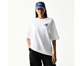 Triko New Era - Floral Graphic Oversized Tee - White