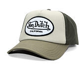 Kšiltovka Von Dutch - Trucker - Cali Patch Olive/White