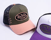Kšiltovka Von Dutch - Trucker - Cali Patch Olive/Distressed Pink Denim