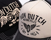 Kšiltovka Von Dutch - Trucker - Calif. Motorcycles 1929 Grey/Distressed Black Denim