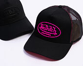 Kšiltovka Von Dutch - Trucker - Rubber Logo Black/Electric Pink