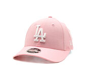 Dětská Kšiltovka New Era - MLB Linen 9FORTY M-CROWN - LA Dodgers - Pink Rouge / White