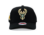 Kšiltovka Mitchell & Ness  - NBA Classic Red Snapback Custom Patch - Milwaukee Bucks - Black