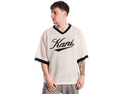 Triko Karl Kani - Cursive Varsity Crochet Boxy T-Shirt - White