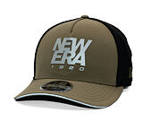 Kšiltovka New Era - Branded Reflective 9FORTY M-CROWN A-Frame Trucker - New Olive