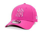 Kšiltovka New Era - MLB Team Outline 9FORTY - NY Yankees - Fuchsia / White