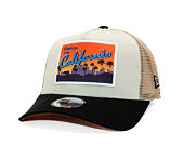 Dětská Kšiltovka New Era - Branded Location Patch 9FORTY A-Frame Trucker - Stone