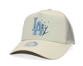 Dámská Kšiltovka New Era - MLB Floral 9FORTY A-Frame Trucker - LA Dodgers - Cream / Sky Blue