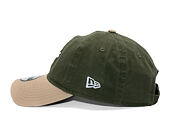 Kšiltovka New Era - MLB Mini Logo Washed Contrast 9TWENTY - Oakland Athletics - New Olive / Camel